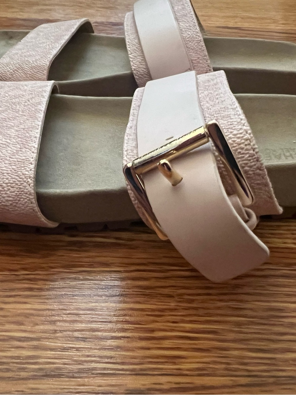 Michael Kors Dual-Strap Slide Sandals in Light Beige and Pale Pink - Picture 8 of 11